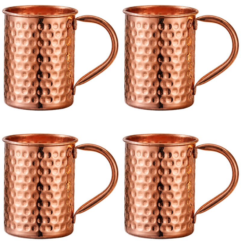 Mug en Cuivre Pur 99,9 % – Martelé à la Main