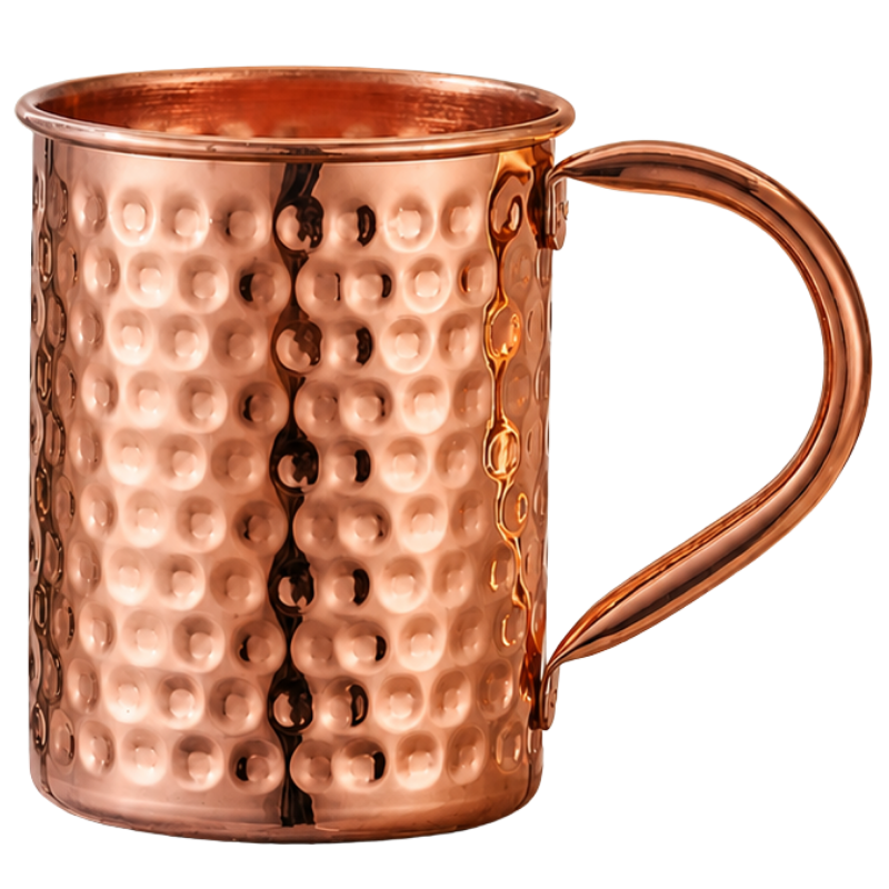 Mug en Cuivre Pur 99,9 % – Martelé à la Main