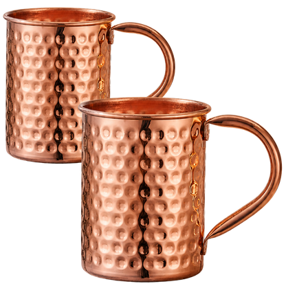 Mug en Cuivre Pur 99,9 % – Martelé à la Main