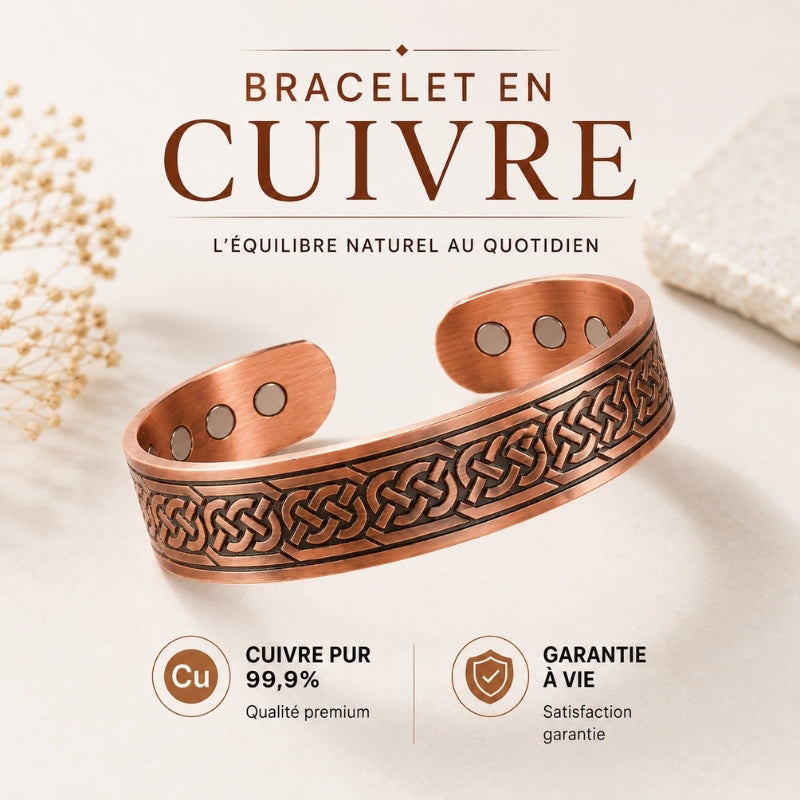 Bracelet en Cuivre Pur – L'Équilibre au Poignet
