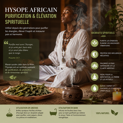 Feuille d'Hysope bain purification et déblocage