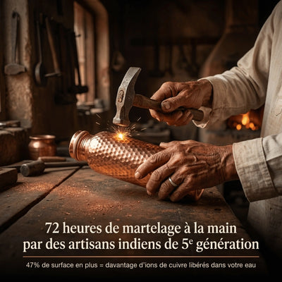 Gourde en Cuivre Pur 800 ml |Hydratez votre corps, nourrissez votre énergie.